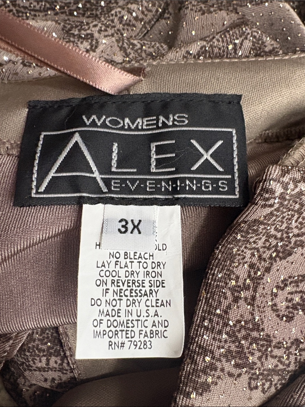 ALEX EVENINGS Sparkle Taupe Knit Cardigan & Tank Set Size 3X — NWT -- STUNNING!! - Picture 8 of 11